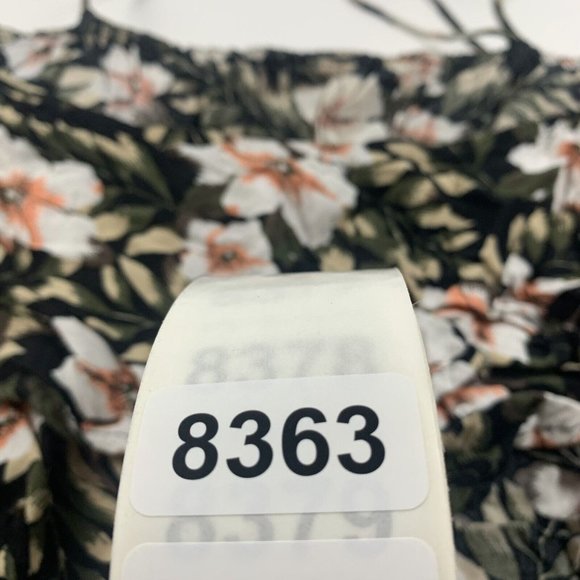 Volcom Coco Halter Cami Top Women Medium Black Combo Floral Viscose Pull-On 8363 - Picture 6 of 6